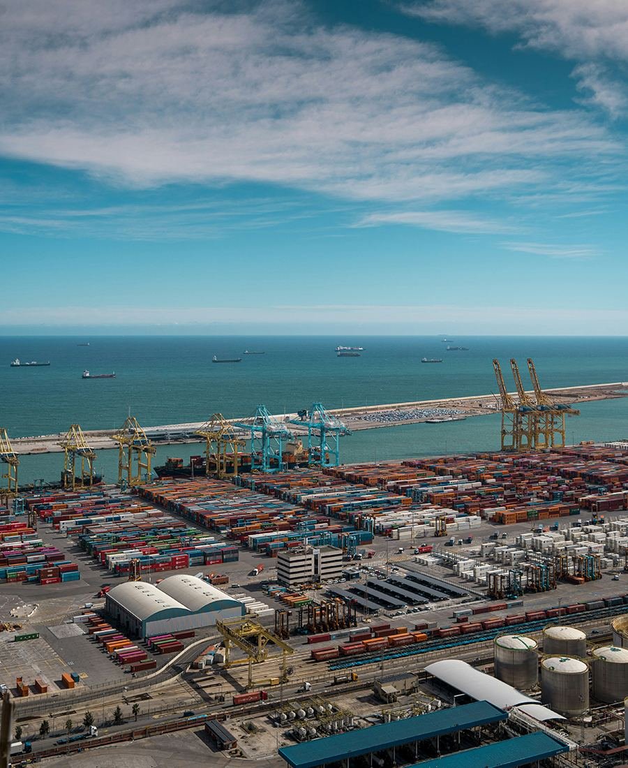 Car carrier ship loading at Jebel Ali port
